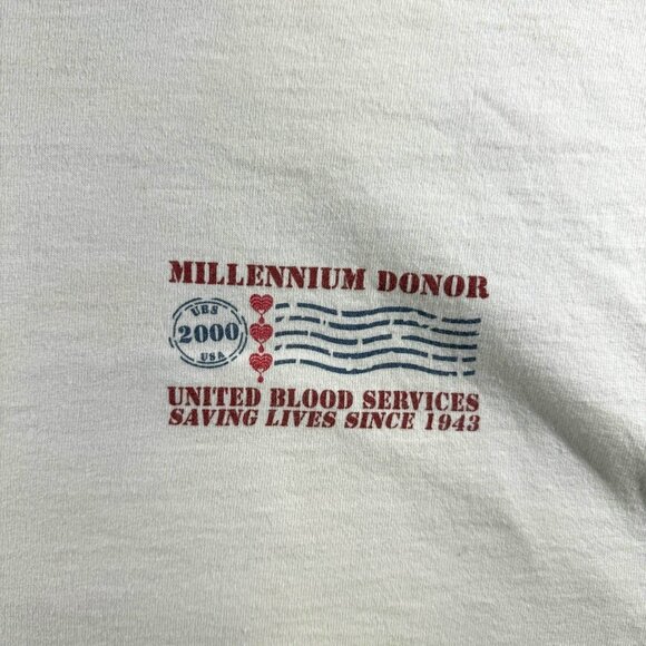 2000 United Blood Service Team T-Shirt Men's Size XL Donor Medical Nurse Grunge - Picture 10 of 10